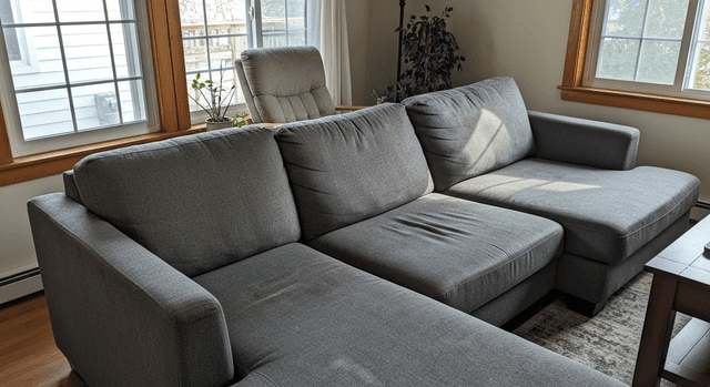 Sectional Sofa — Charcoal Gray, Like New