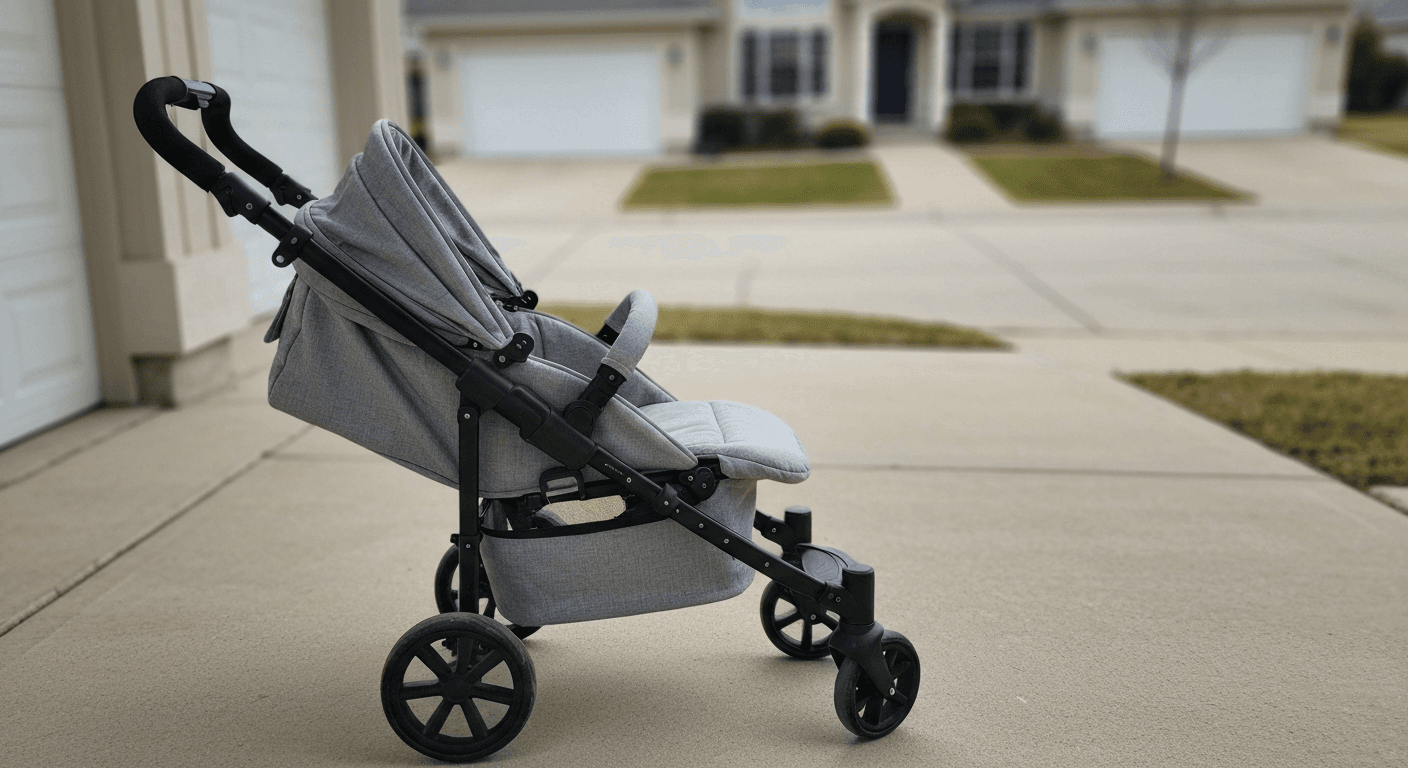 Baby Stroller — Chicco Bravo, Grey, Excellent Condition